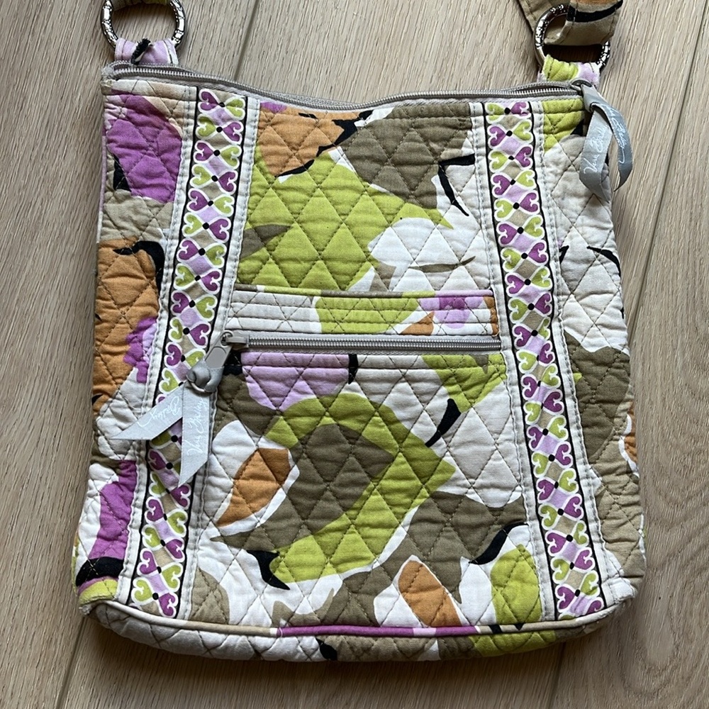 Vera Bradley Multicolor Floral Quilted Crossbody Bag & Matching Wallet Purse - Picture 2 of 9